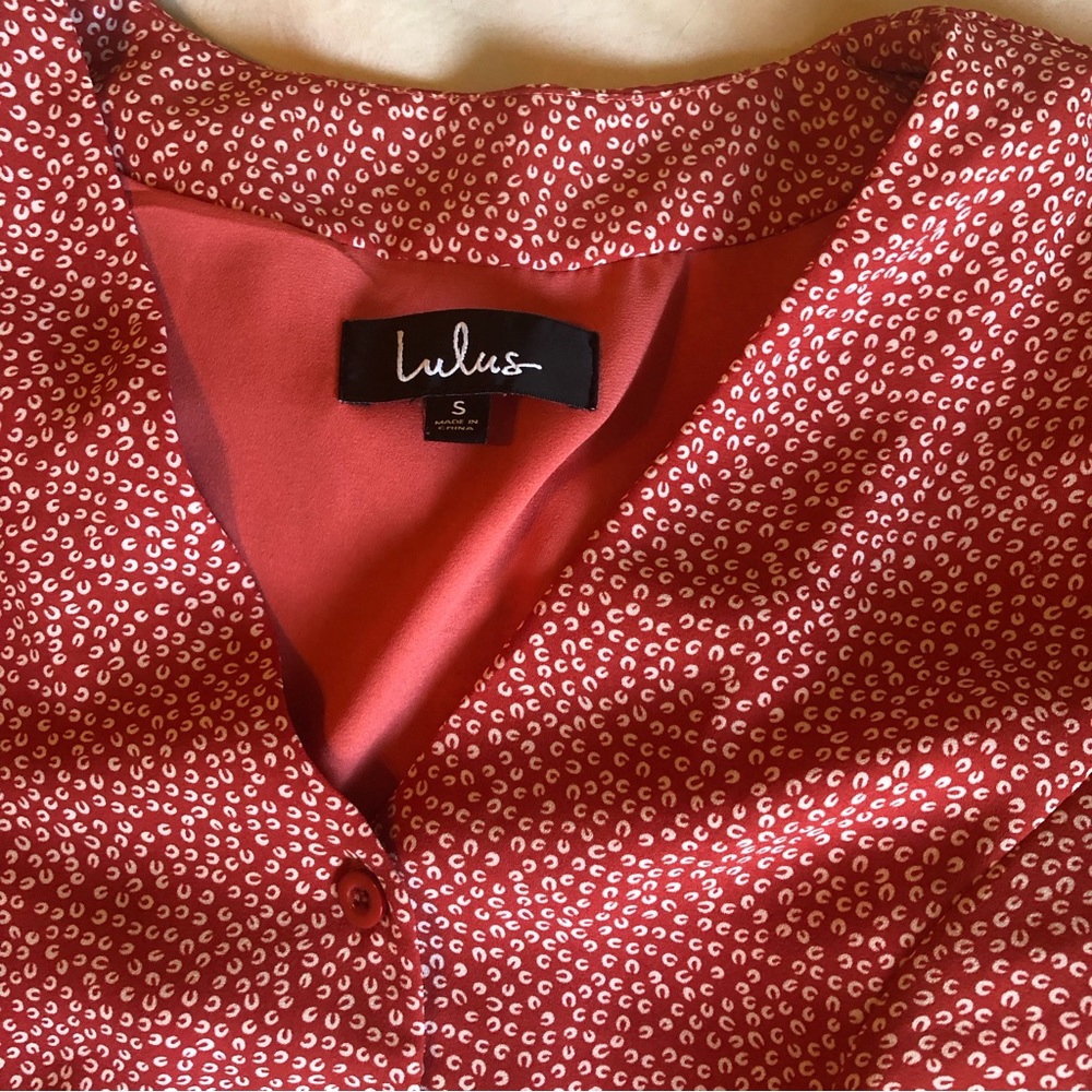 Castana Rust Red Print Button-Up Dress - Picture 5 of 10